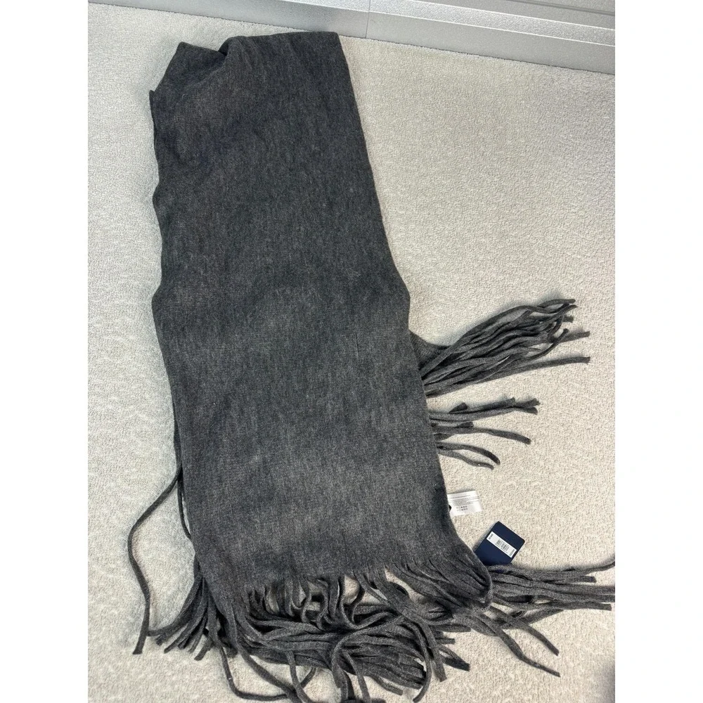 Lucky Brand Scarf‎ Womens One Size Gray Knit Tassel Fringe Soft Warm Winter